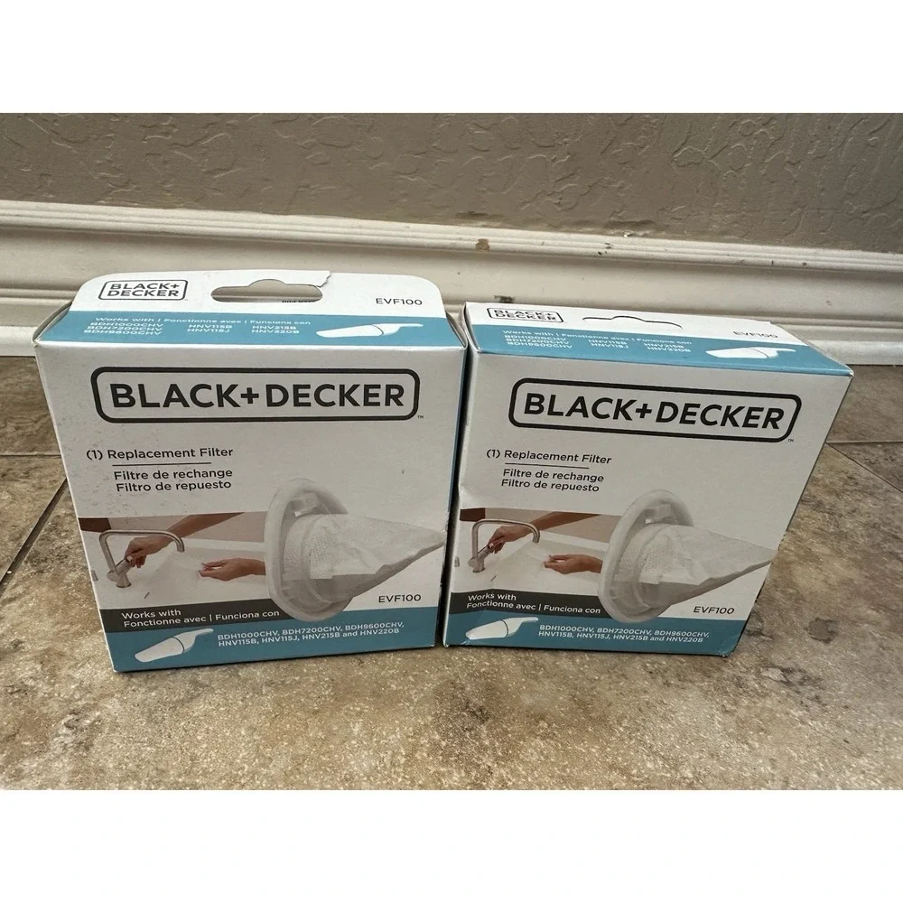 Black & Decker EVF100 Dust Buster Replacement Filter Qty 2